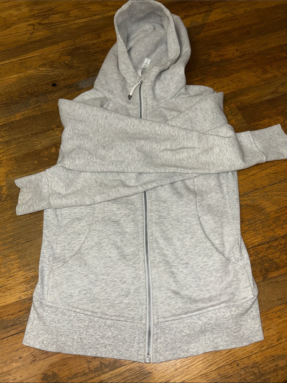 Light Gray Full-Zip Hooded Sweatshirt Lululemon